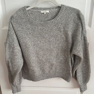 Z Supply Wool Blend Women's Heather Gray Crew Neck Sweater